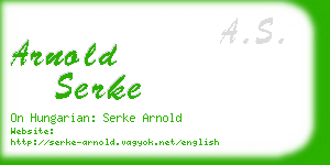 arnold serke business card